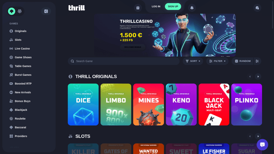 Reseña de la Thrill Casino App